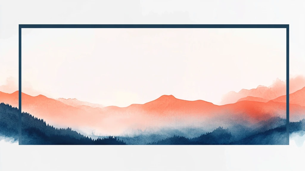 水墨装饰画水墨远山