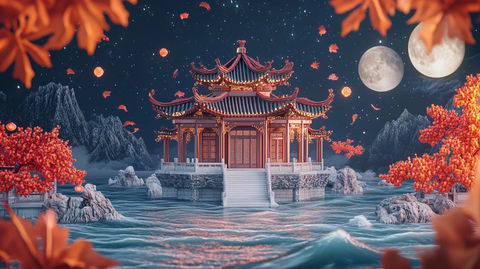 梦幻中秋节场景