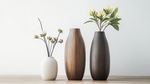 不同形状的花瓶