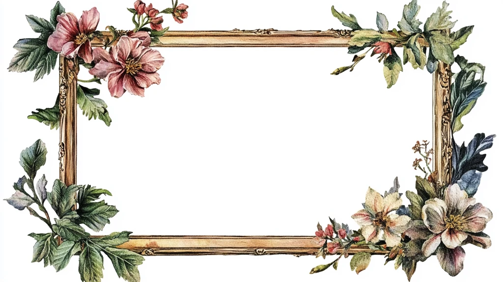 水彩手绘花迎宾牌