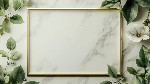 绿色植物背景边框