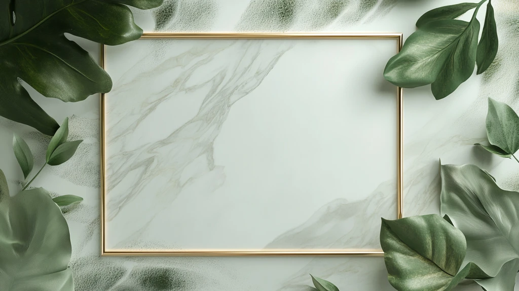 几何大理石绿植