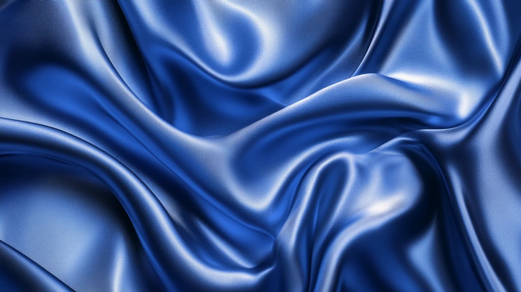 蓝色缎地