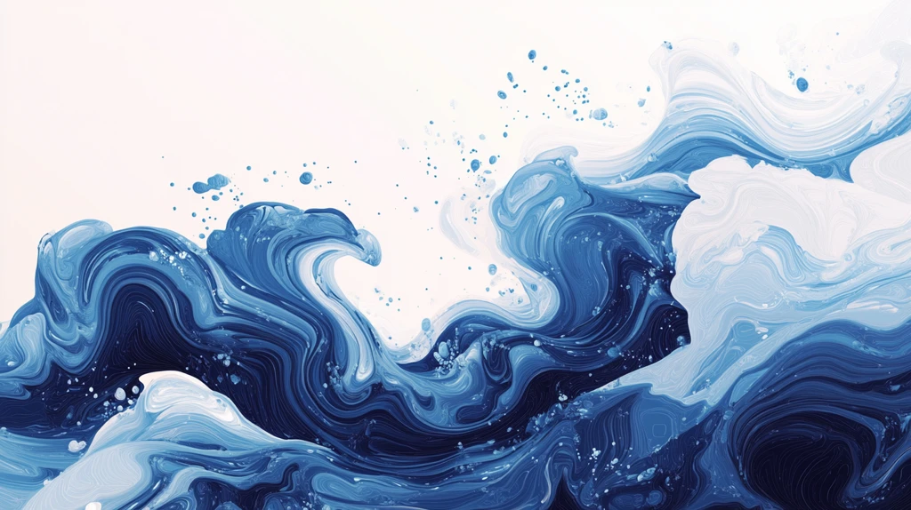 水墨波纹线条液体