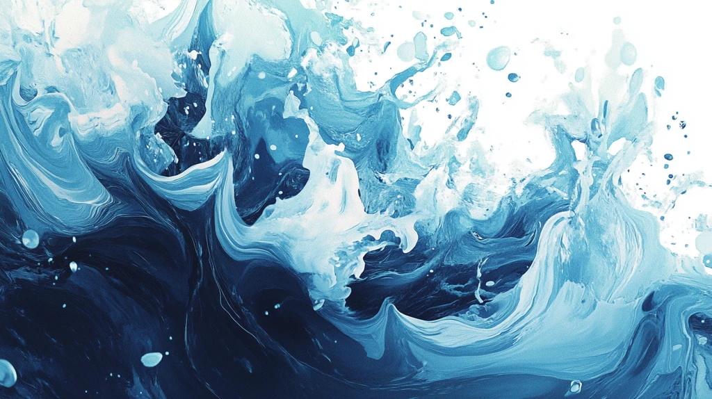 蓝色流体创意抽象画