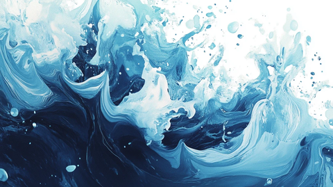 蓝色流体创意抽象画