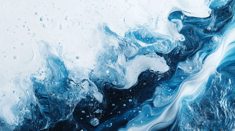 蓝色流体创意抽象画
