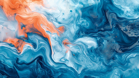 渐变抽象流体装饰画