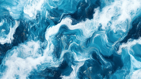 蓝色流体创意抽象画