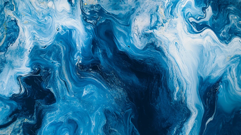 蓝色流体创意抽象画