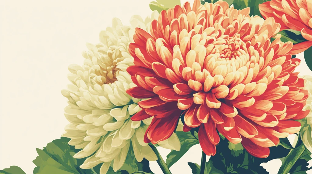 手绘菊花花卉装饰画