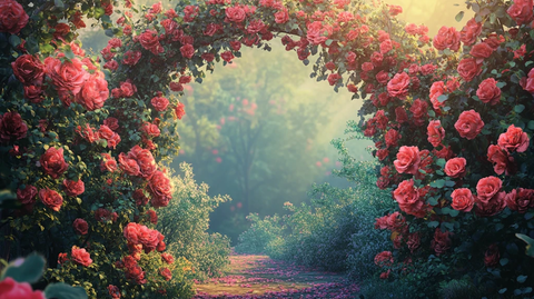 唯美蔷薇花路