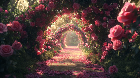 唯美蔷薇花路