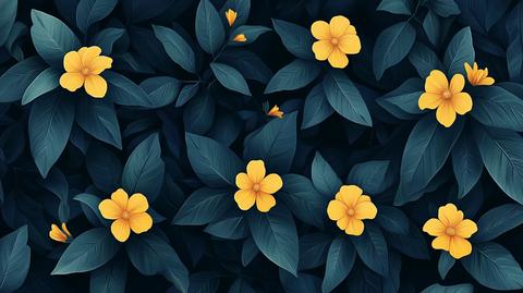 植物背景扁平插画