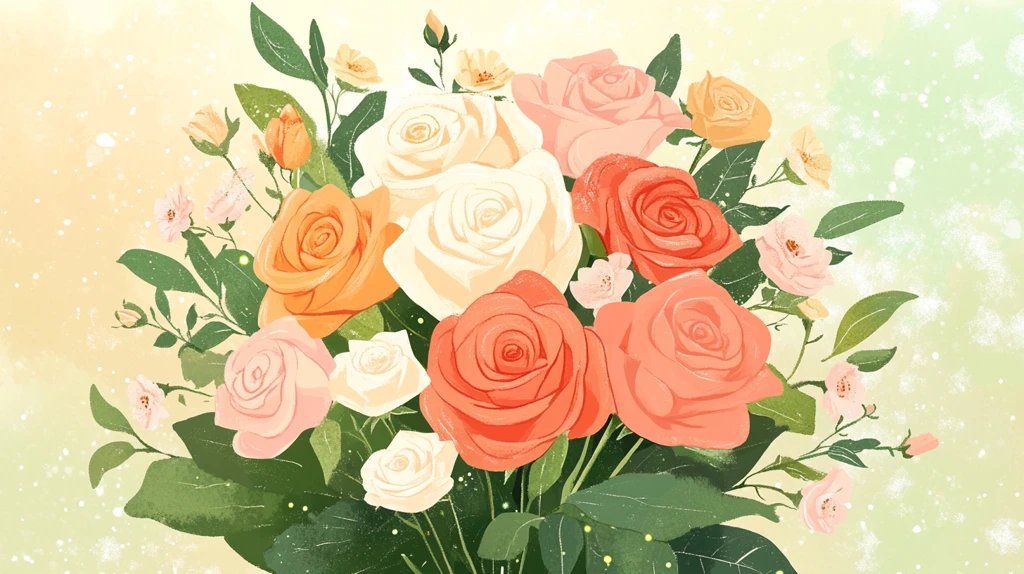 情人节玫瑰插画