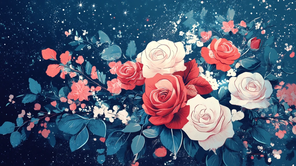 浪漫梦幻玫瑰花卉素材