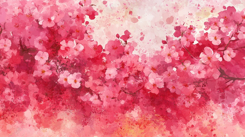 樱花抽象画
