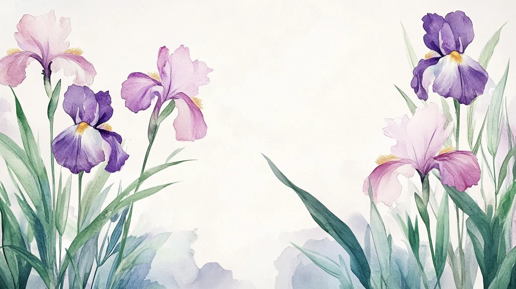 鸢尾花插画