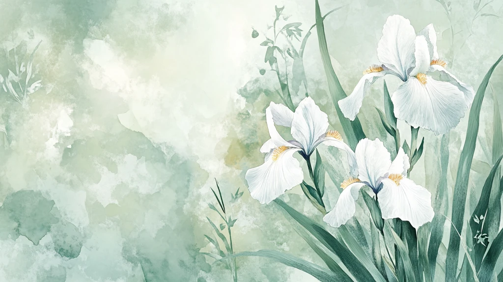 鸢尾花插画