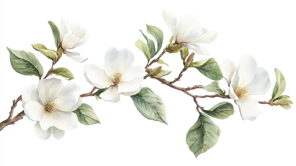 手绘苹果花桃花杏花