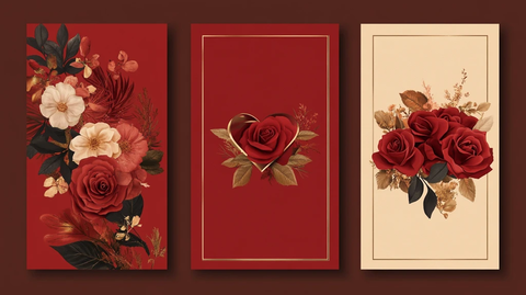 玫瑰花包装插画