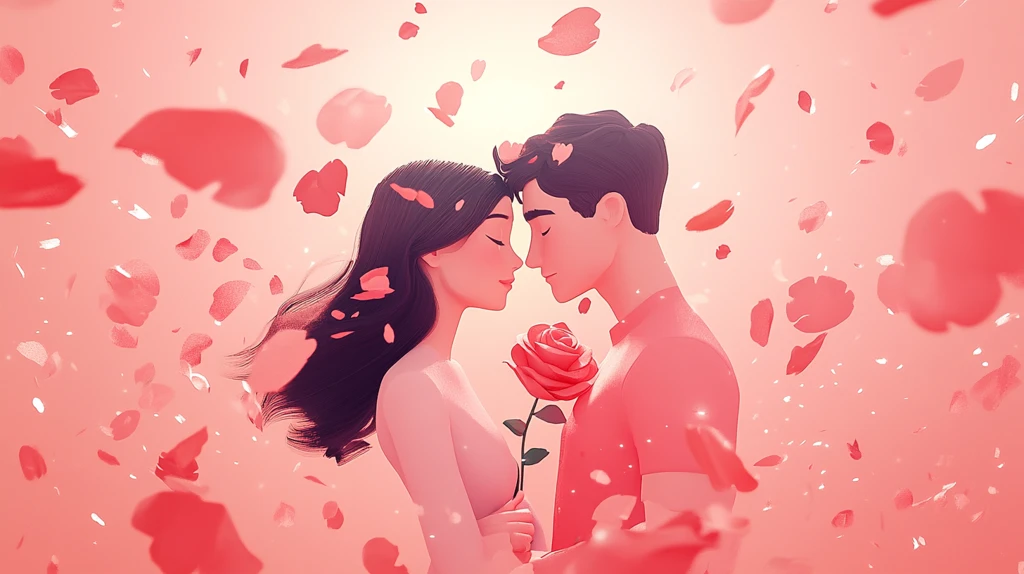 情人节情侣插画