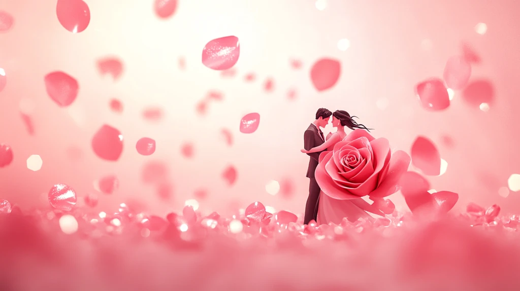 立体造型求婚背景