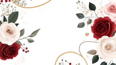 手绘质感玫瑰花