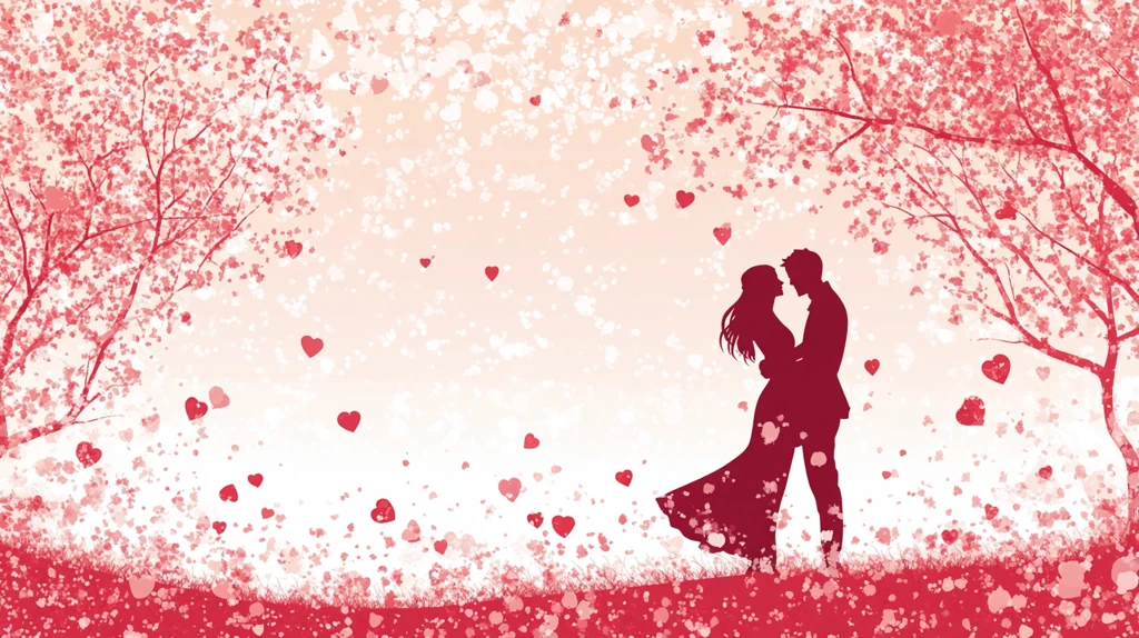 浪漫粉色背景浪漫情人