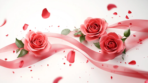 立体玫瑰花藤背景