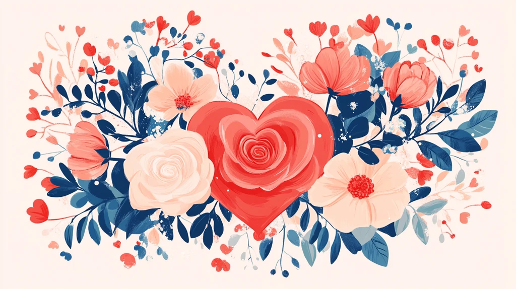 情人节玫瑰插画