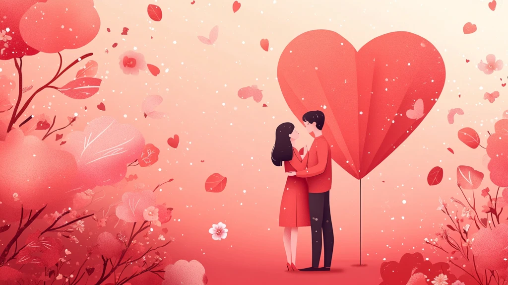 浪漫情人节插画