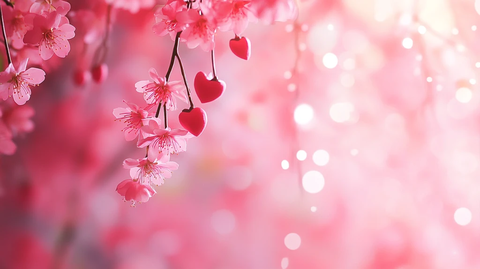 心动浪漫氛围背景