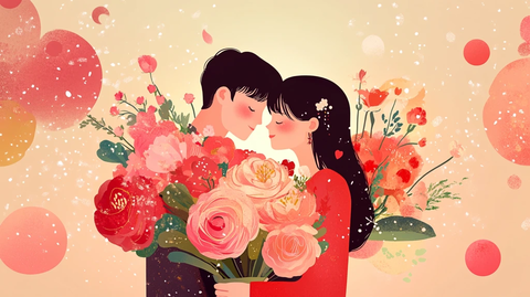 情人节情侣插画