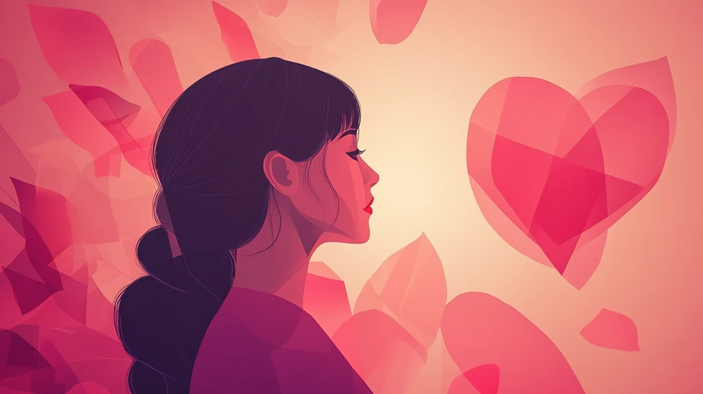 情人节女孩插画背景