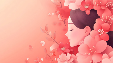 木棉花美女插画