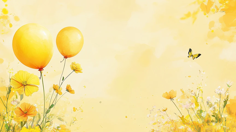 秋天黄色插画背景