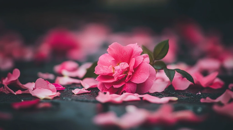 凋落的蔷薇花瓣