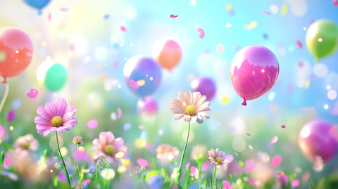 唯美梦幻花田场景