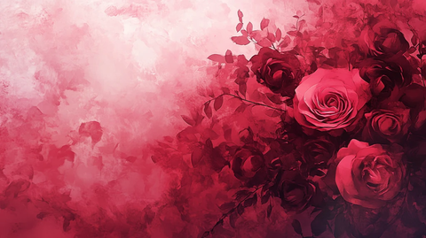 手绘玫瑰壁纸