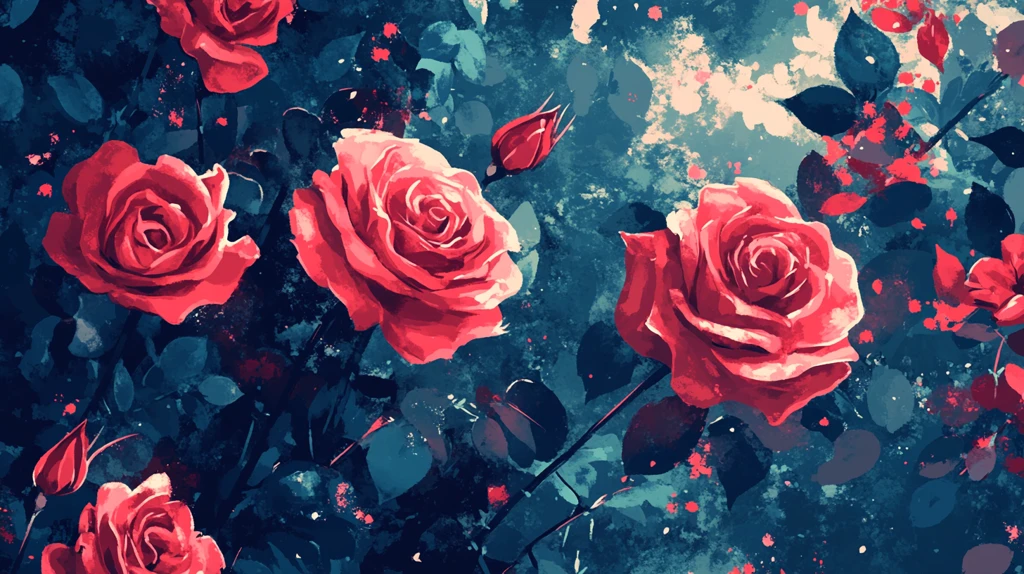 浪漫梦幻玫瑰花卉素材