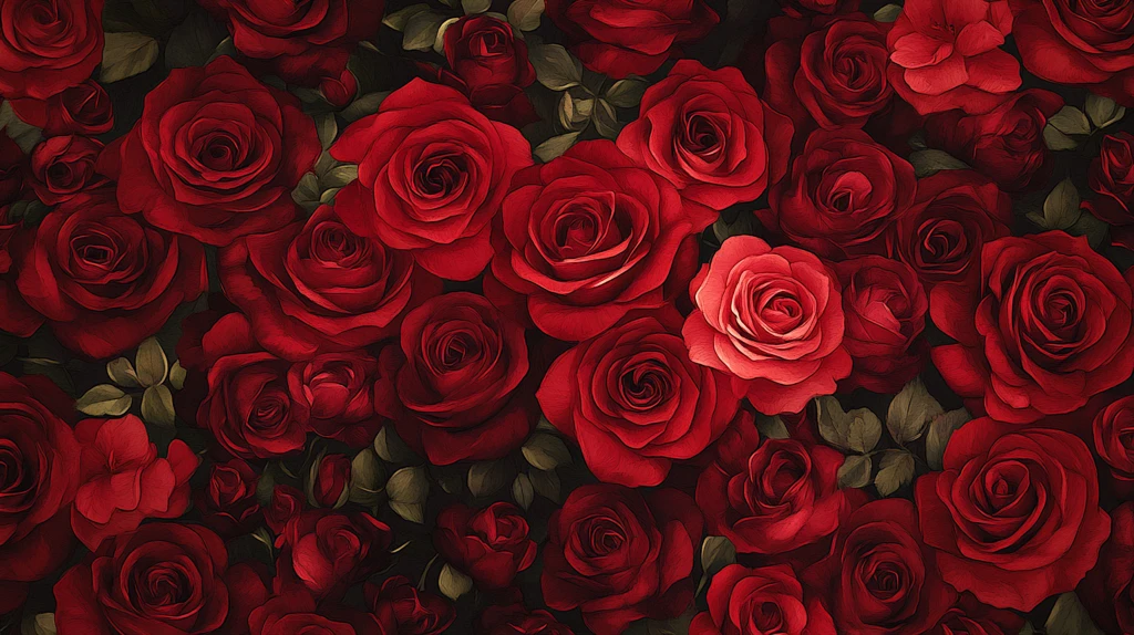 立体玫瑰花藤背景