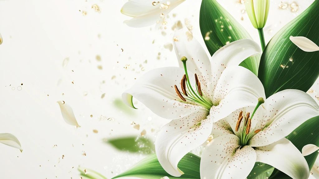 节日百合花背景素材