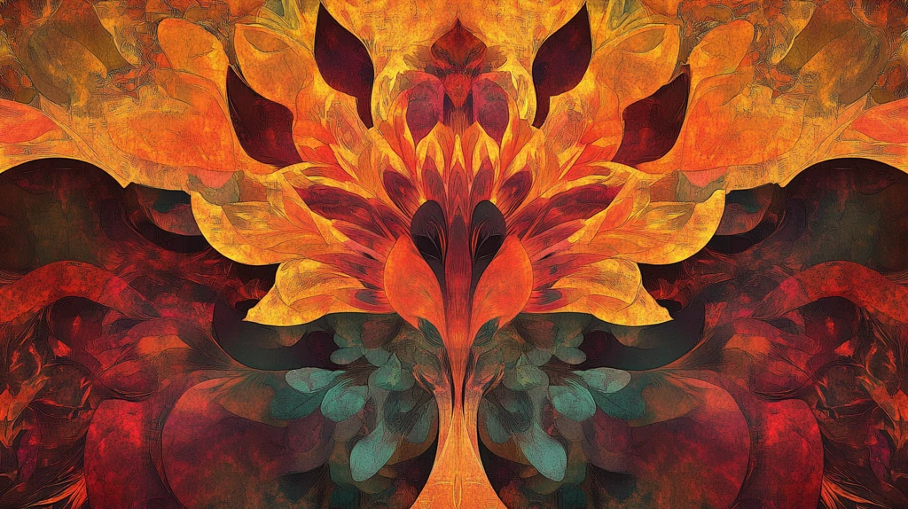 抽象花朵绚丽炫彩背景