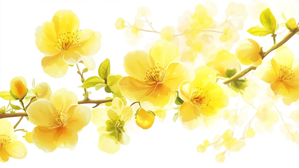 手绘苹果花桃花杏花