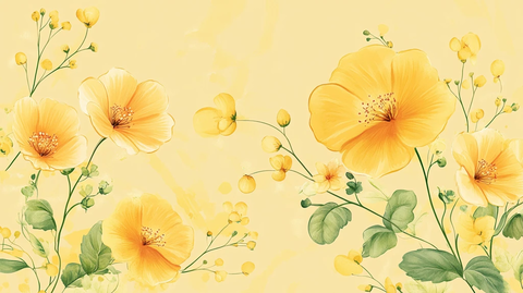 手绘花卉手绘银杏