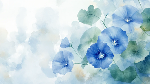 蓝色牵牛花素材