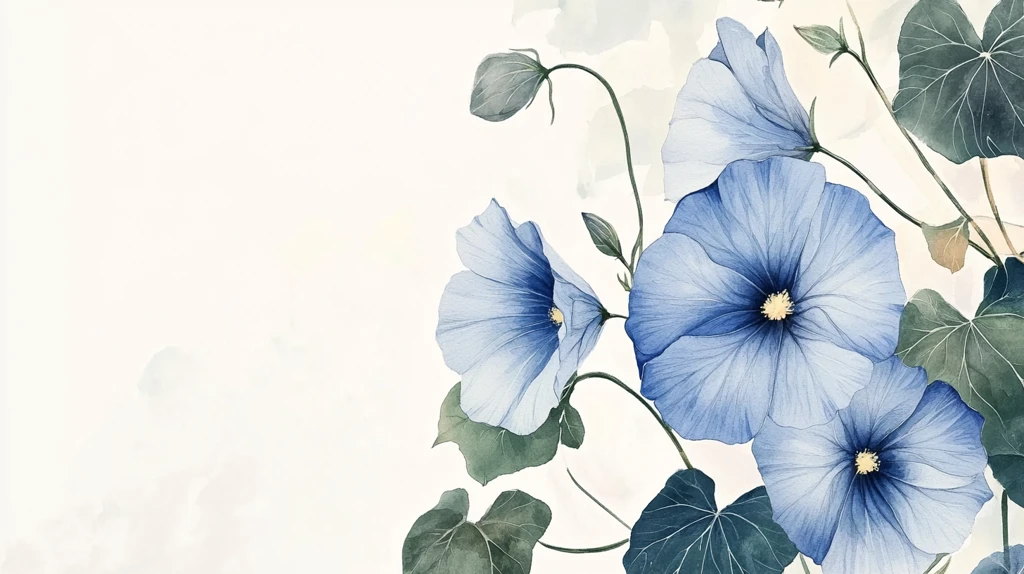 蓝色牵牛花素材