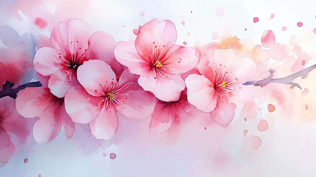 唯美花瓣创意桃花