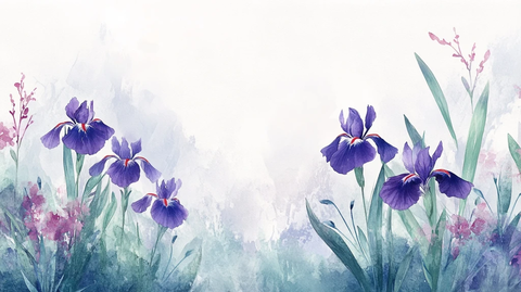 鸢尾花插画